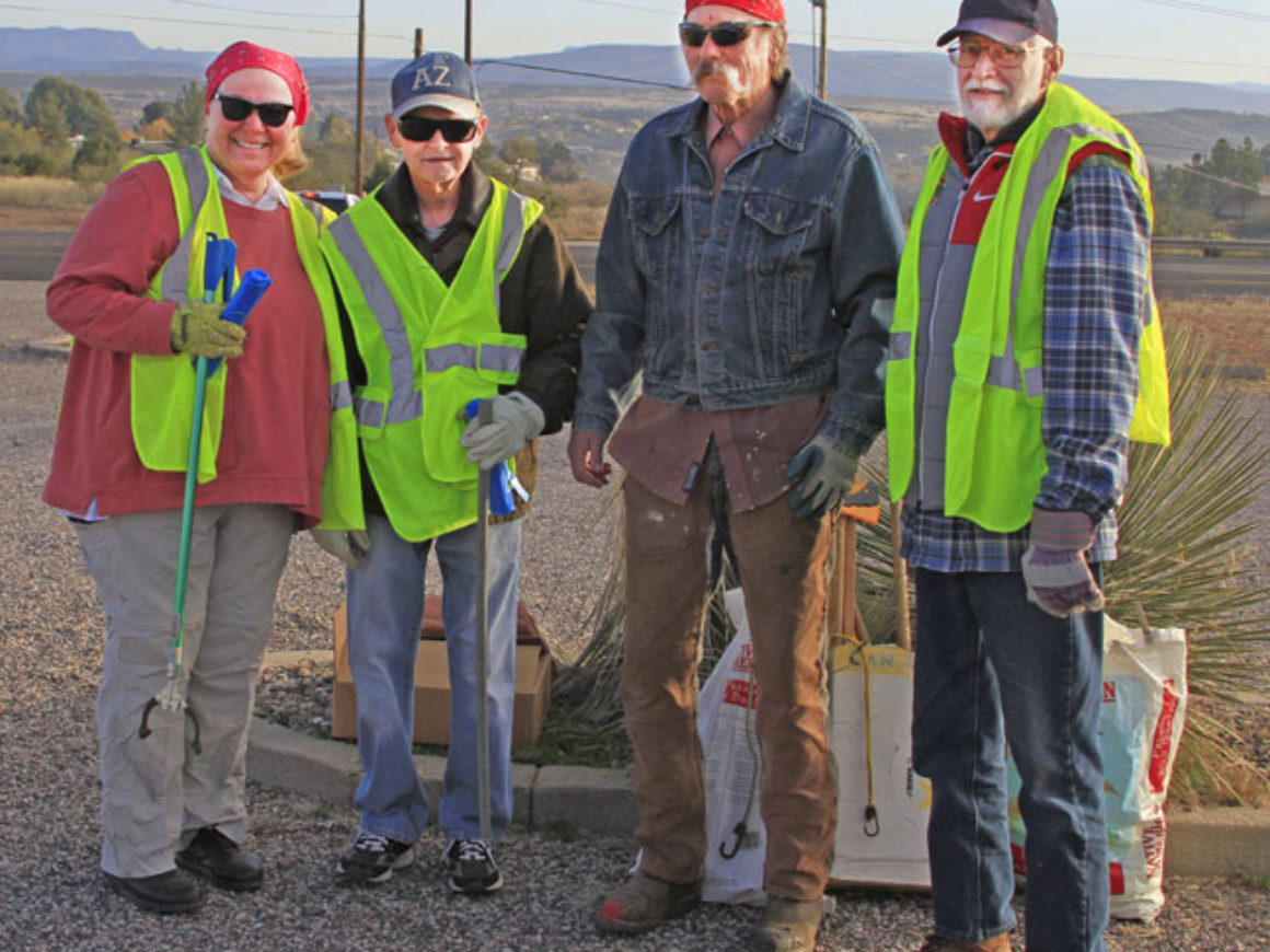 11.17.18 VV POA volunteers for HIGHWAY CLEAN UP L to R Peggy and Ralph Barksdale, Mal Otterson, leader, Dave Nauman en az_MG_1842